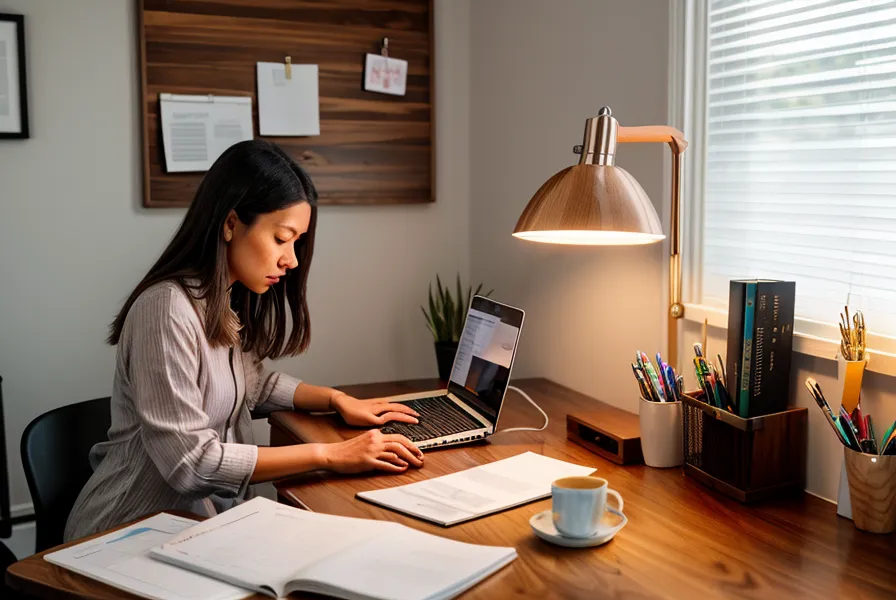 Disque dur externe pour la sauvegarde de données professionnelles, posé sur un bureau en bois