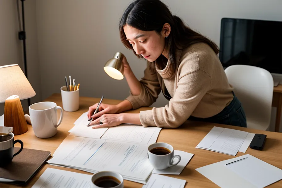 Écran d'ordinateur avec un post-it de rappel pour la gestion administrative et la charge mentale d'une freelance